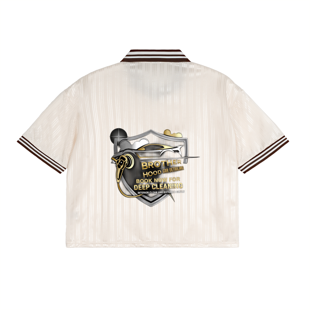 Contrast Stripes Polo Collar T-Shirt