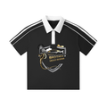 Contrast Collar Short-Sleeve Polo Shirt