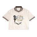 Contrast Stripes Polo Collar T-Shirt
