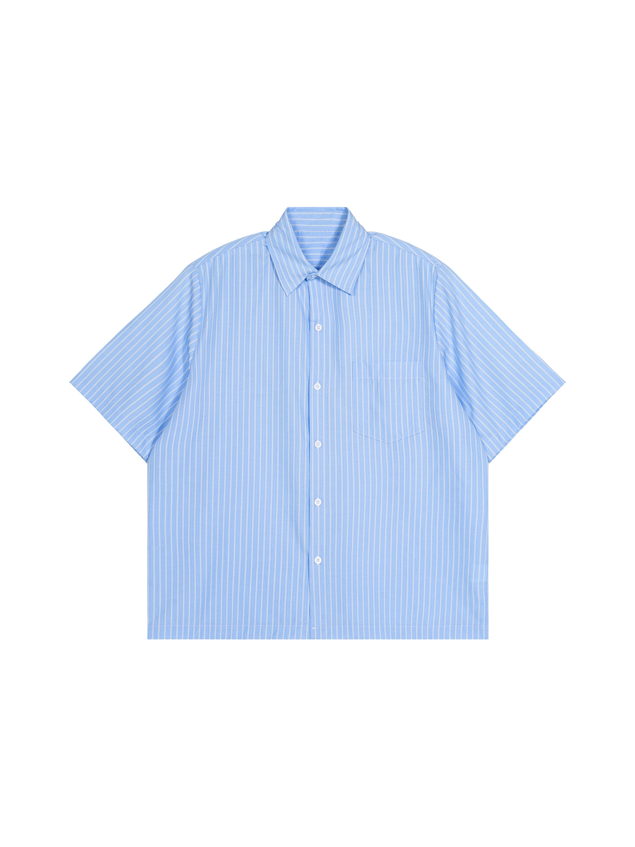 Striped Boxy Short Sleeve Shirt